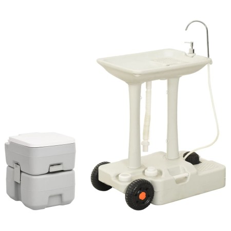 Juego de inodoro con lavabo portátil para camping de vidaXL, Camping y senderismo - Ref: Foro24-3186669, Precio: 323,60 €, De...