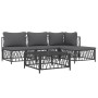 Garden furniture set 5 pieces and anthracite gray steel cushions by vidaXL, Garden sets - Ref: Foro24-3186855, Price: 366,30 ...