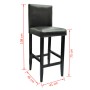 Kitchen stools 2 units black synthetic leather by vidaXL, Kitchen stools - Ref: Foro24-240071, Price: 186,79 €, Discount: %