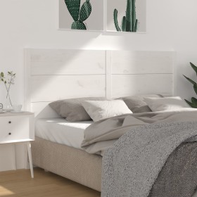 Solid white pine wood bed headboard 206x4x100 cm by vidaXL, Headboards and footboards - Ref: Foro24-833204, Price: 123,99 €, ...