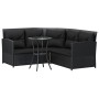 L-shaped sofa set 2 pieces with black synthetic rattan cushions by vidaXL, Garden sets - Ref: Foro24-319657, Price: 265,89 €,...