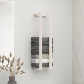 Solid white pine wood towel rack 23x18x90 cm by vidaXL, Towel racks - Ref: Foro24-833270, Price: 25,99 €, Discount: %