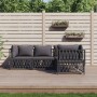 Gartenmöbel-Set 4-teilig und anthrazitgraue Stahlkissen von vidaXL, Gartensets - Ref: Foro24-3186869, Preis: 337,95 €, Rabatt: %