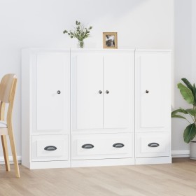 Tall sideboards 3 pieces white plywood by vidaXL, Sideboards - Ref: Foro24-3185295, Price: 230,03 €, Discount: %