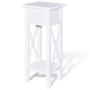 Mesita auxiliar con cajón blanca de vidaXL, Mesas auxiliares - Ref: Foro24-241147, Precio: 70,85 €, Descuento: %