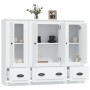 Hohe Sideboards, 3 Stück, weißes Sperrholz von vidaXL, Sideboards - Ref: Foro24-3185295, Preis: 230,03 €, Rabatt: %