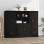 Tall sideboards 3 pieces black plywood by vidaXL, Sideboards - Ref: Foro24-3185312, Price: 200,53 €, Discount: %