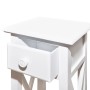 Mesita auxiliar con cajón blanca de vidaXL, Mesas auxiliares - Ref: Foro24-241147, Precio: 70,85 €, Descuento: %