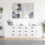 Sideboards 3 Einheiten aus glänzend weißem Sperrholz von vidaXL, Sideboards - Ref: Foro24-3185289, Preis: 265,56 €, Rabatt: %