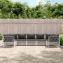 7-teiliges Gartenmöbel-Set mit Kissen aus weißem Stahl von vidaXL, Gartensets - Ref: Foro24-3186922, Preis: 554,31 €, Rabatt: %