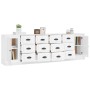 Aparadores 3 uds madera contrachapada blanco brillo de vidaXL, Aparadores - Ref: Foro24-3185289, Precio: 265,56 €, Descuento: %