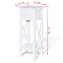 Mesita auxiliar con cajón blanca de vidaXL, Mesas auxiliares - Ref: Foro24-241147, Precio: 70,85 €, Descuento: %