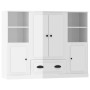 High wooden sideboard 3 pieces glossy white plywood by vidaXL, Sideboards - Ref: Foro24-3185321, Price: 216,66 €, Discount: %