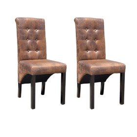 Dining chairs, 2 units, brown color. by vidaXL, dining chairs - Ref: Foro24-241157, Price: 172,67 €, Discount: %