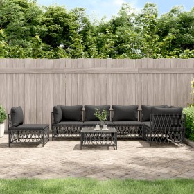 7-teiliges Gartenmöbel-Set mit anthrazitfarbenen Stahlkissen von vidaXL, Gartensets - Ref: Foro24-3186889, Preis: 560,99 €, R...