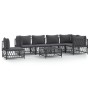 7-piece garden furniture set with anthracite steel cushions by vidaXL, Garden sets - Ref: Foro24-3186889, Price: 562,49 €, Di...