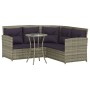 L-shaped sofa set 2 pieces with gray synthetic rattan cushions by vidaXL, Garden sets - Ref: Foro24-319658, Price: 331,99 €, ...