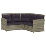 L-shaped sofa set 2 pieces with gray synthetic rattan cushions by vidaXL, Garden sets - Ref: Foro24-319658, Price: 331,99 €, ...