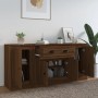 Sideboards 3 pieces plywood brown oak by vidaXL, Sideboards - Ref: Foro24-3185278, Price: 150,99 €, Discount: %