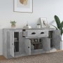 Sideboards 3 Stück betongraues Sperrholz von vidaXL, Sideboards - Ref: Foro24-3185275, Preis: 157,99 €, Rabatt: %