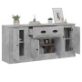 Sideboards 3 Stück betongraues Sperrholz von vidaXL, Sideboards - Ref: Foro24-3185275, Preis: 157,99 €, Rabatt: %