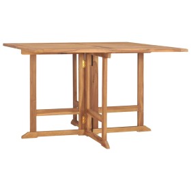 Folding teak wood dining table for garden 120x120x75 cm by vidaXL, Garden tables - Ref: Foro24-315451, Price: 238,99 €, Disco...