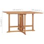 Mesa de comedor plegable para jardín madera teca 120x120x75 cm de vidaXL, Mesas de jardín - Ref: Foro24-315451, Precio: 238,1...