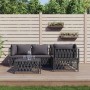 5-piece garden furniture set with anthracite steel cushions by vidaXL, Garden sets - Ref: Foro24-3186871, Price: 403,85 €, Di...