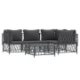 5-piece garden furniture set with anthracite steel cushions by vidaXL, Garden sets - Ref: Foro24-3186871, Price: 403,85 €, Di...