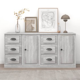 Sideboards 2 pieces Sonoma gray plywood by vidaXL, Sideboards - Ref: Foro24-3185229, Price: 193,65 €, Discount: %