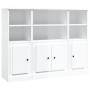 High wooden sideboard 3 pieces glossy white plywood by vidaXL, Sideboards - Ref: Foro24-3185305, Price: 213,29 €, Discount: %