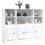 High wooden sideboard 3 pieces glossy white plywood by vidaXL, Sideboards - Ref: Foro24-3185305, Price: 213,29 €, Discount: %