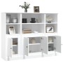 High wooden sideboard 3 pieces glossy white plywood by vidaXL, Sideboards - Ref: Foro24-3185305, Price: 213,29 €, Discount: %