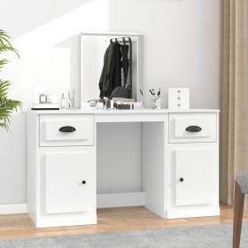 Dressing table with white mirror 130x50x132.5 cm by vidaXL, Bedroom Dressers - Ref: Foro24-3185335, Price: 147,99 €, Discount: %