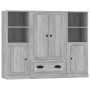 3-teiliges hohes Sideboard aus sonomagrauem Sperrholz von vidaXL, Sideboards - Ref: Foro24-3185325, Preis: 219,82 €, Rabatt: %