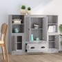 3-piece tall sideboard in Sonoma gray plywood by vidaXL, Sideboards - Ref: Foro24-3185325, Price: 219,09 €, Discount: %