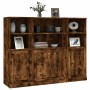 Tall smoked oak plywood highboard 3-piece set by vidaXL, Sideboards - Ref: Foro24-3185308, Price: 192,57 €, Discount: %