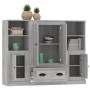 3-piece tall sideboard in Sonoma gray plywood by vidaXL, Sideboards - Ref: Foro24-3185325, Price: 219,09 €, Discount: %