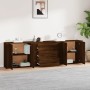 Sideboards 3 pieces oak brown plywood by vidaXL, Sideboards - Ref: Foro24-3185406, Price: 254,99 €, Discount: %