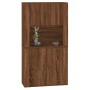 Tall oak brown plywood sideboard by vidaXL, Sideboards - Ref: Foro24-3185358, Price: 156,99 €, Discount: %