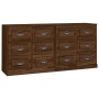 Display cabinets 2 pieces plywood brown oak by vidaXL, Sideboards - Ref: Foro24-3185286, Price: 250,05 €, Discount: %