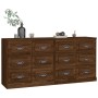 Display cabinets 2 pieces plywood brown oak by vidaXL, Sideboards - Ref: Foro24-3185286, Price: 250,05 €, Discount: %