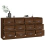 Display cabinets 2 pieces plywood brown oak by vidaXL, Sideboards - Ref: Foro24-3185286, Price: 250,05 €, Discount: %