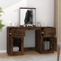 Dressing table with smoked oak mirror 130x50x132.5 cm by vidaXL, Bedroom Dressers - Ref: Foro24-3185340, Price: 137,26 €, Dis...