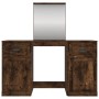 Dressing table with smoked oak mirror 130x50x132.5 cm by vidaXL, Bedroom Dressers - Ref: Foro24-3185340, Price: 137,26 €, Dis...