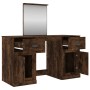 Dressing table with smoked oak mirror 130x50x132.5 cm by vidaXL, Bedroom Dressers - Ref: Foro24-3185340, Price: 137,26 €, Dis...