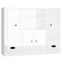 High wooden sideboard 3 pieces glossy white plywood by vidaXL, Sideboards - Ref: Foro24-3185313, Price: 212,52 €, Discount: %