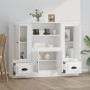 High wooden sideboard 3 pieces glossy white plywood by vidaXL, Sideboards - Ref: Foro24-3185313, Price: 212,52 €, Discount: %