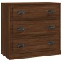 Display cabinets 2 pieces plywood brown oak by vidaXL, Sideboards - Ref: Foro24-3185246, Price: 173,99 €, Discount: %