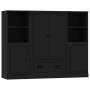 Tall display cabinets, 3 pieces, black plywood. by vidaXL, Sideboards - Ref: Foro24-3185320, Price: 236,80 €, Discount: %